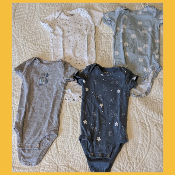 Carter's Baby Boy Onesies 12 months - Picture 3 of 6